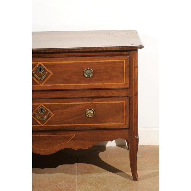 French Directoire Two-Drawer Walnut Commode For Sale In Atlanta - Image 6 of 11