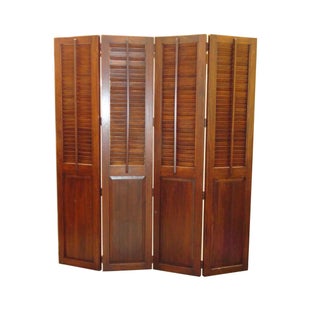 Bahamian Louvered Screen By Sarreid For Sale
