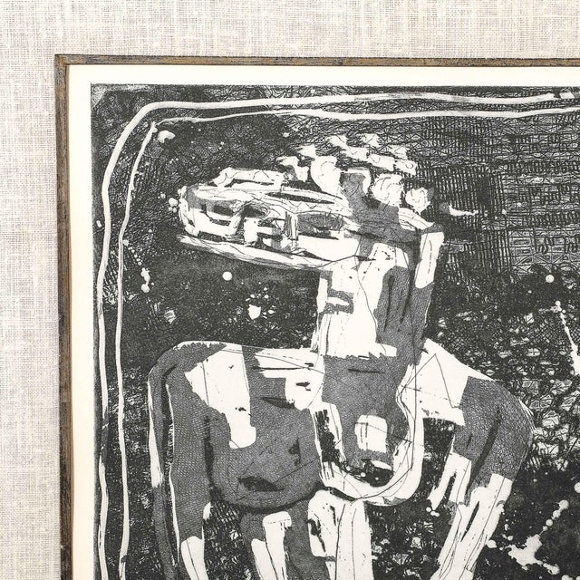 1950s Louise Nevelson Mid-Century Etching Entitled "One Ancient Figure" Edition Artist's Proof Signed For Sale - Image 5 of 14