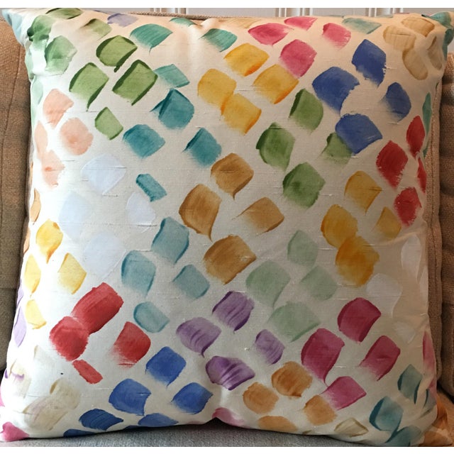 Hand Painted Silk Pillow by Peter Fasano Chairish