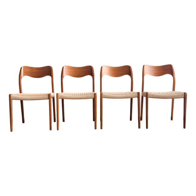 Dining Room Chairs by Niels O. Møller, Set of 4 For Sale