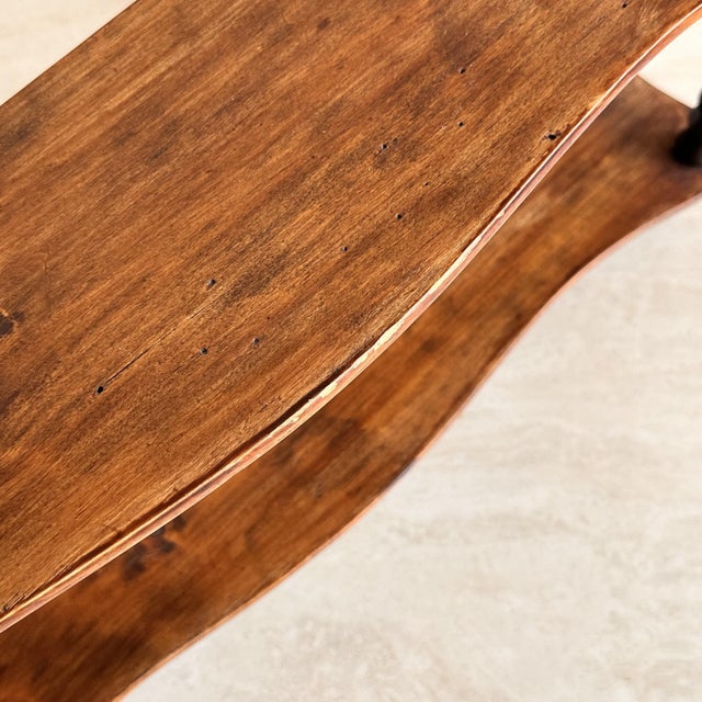 Antique French Bobbin Wall Shelf in Cherry, 1890s For Sale - Image 5 of 12