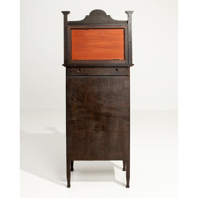 19th Century France Edwardian Brown Wood Display Cabinet For Sale - Image 11 of 11
