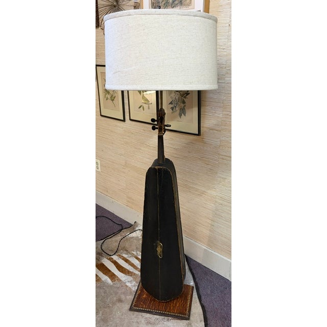Mid 20th Century A Unique Floor Lamp Hand Made From an Antique Violin Case For Sale - Image 5 of 7