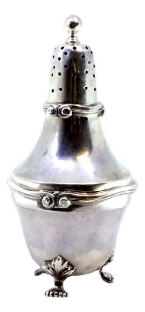 Silver Candlestick with Removable Lid Pommel