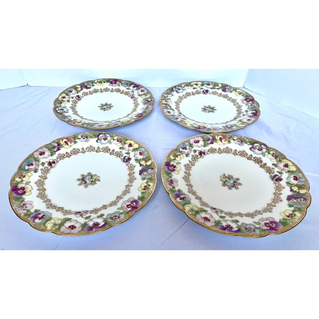 Early 20th Century Haviland & Co. Pansy Plates For Sale - Image 10 of 17