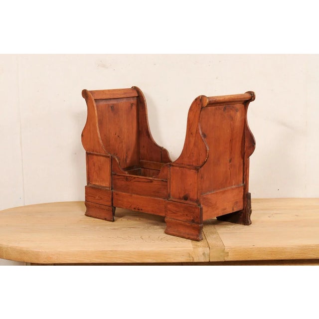 Antique Swedish Wood-Carved Sleigh Dog Bed For Sale In Atlanta - Image 6 of 11