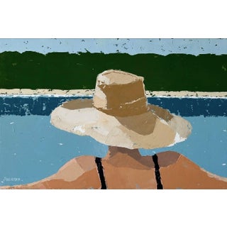 "Pools of Blue", New Modern Oil Painting by Jennifer Hohlfelder For Sale