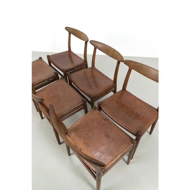Oak Dining Chairs by Hans J. Wegner, Set of 6 For Sale - Image 11 of 12