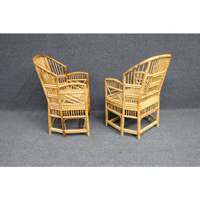 Brown Bamboo & Cane Lounge Chair/Pair For Sale - Image 8 of 10