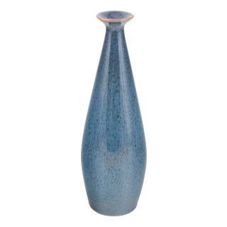 Drop-Shaped Vase with Blue Glaze by Carl-Harry Stålhane for Rörstrand For Sale