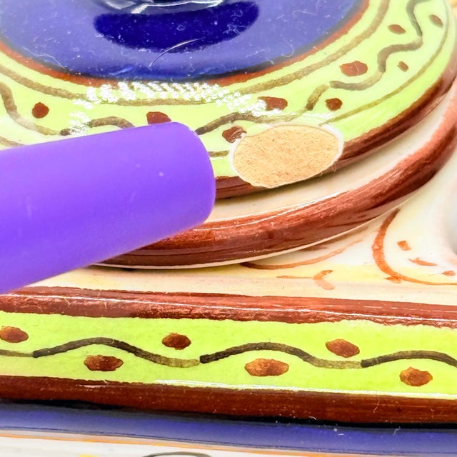 1950s Vintage Cacf Faenza Majolica Italian Ink Well For Sale In Richmond - Image 6 of 11