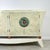 Ecru Brutalist Credenza With Hand-Painted Faux Marble and Patinated Bronze Medallion, Late 20th Century For Sale - Image 8 of 18