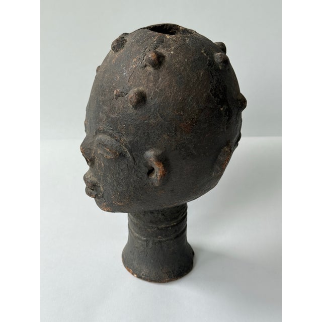 19th Century 19th Century Akan Terracotta Head For Sale - Image 5 of 12