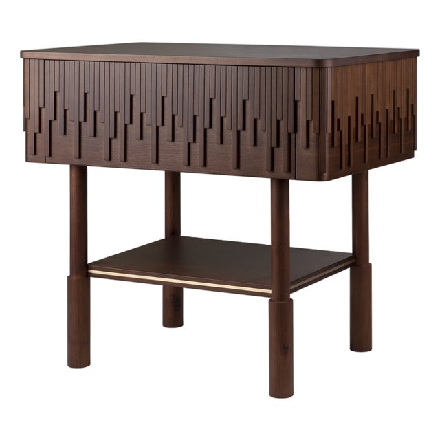 Campbell Bedside Table by Wood Tailors Club For Sale