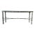 1980s Postmodern Faux Bronze Finish Console Table With Black Glass Top After Giacometti Style For Sale