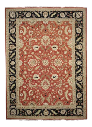 Flat-weave Floral Sumak Red Kilim