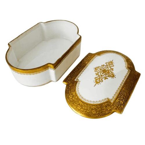 Metal Vintage Sieradendoos Bonbonnière in Porcelain from Perlam Limoges, 1950s For Sale - Image 7 of 10