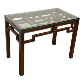Maria Yee for Gump's Geometrically Carved Side Table For Sale