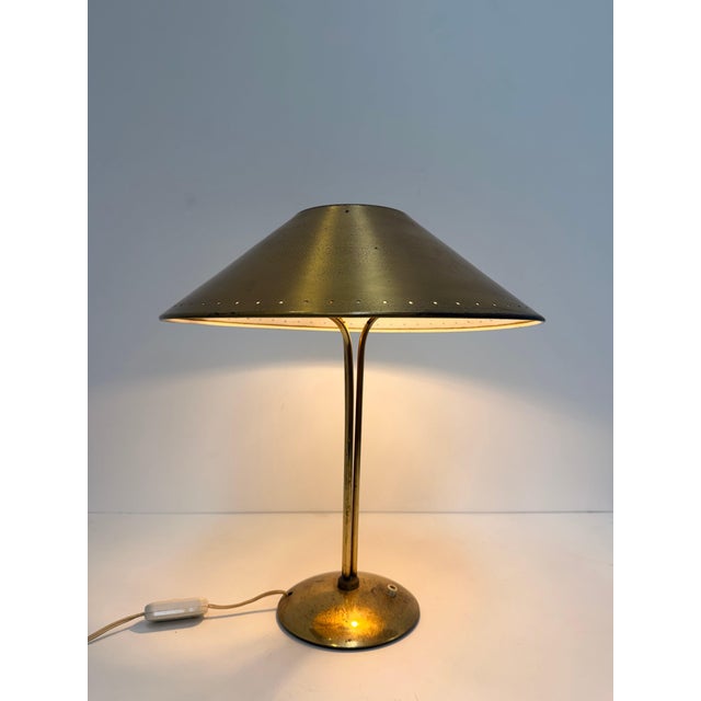 Metal Vintage Brass Table Lamp For Sale - Image 7 of 8