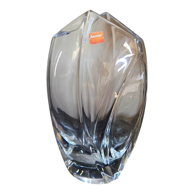 Baccarat Crystal Vase by Robert Rigot For Sale