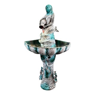 20th Century Ceramic Fountain from Céramique de Vallauris For Sale