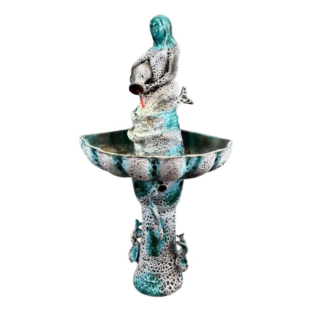 20th Century Ceramic Fountain from Céramique de Vallauris For Sale