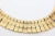 Gold Vintage Reticulated Textural Gold Plated Collar Necklace, 1960's For Sale - Image 8 of 10