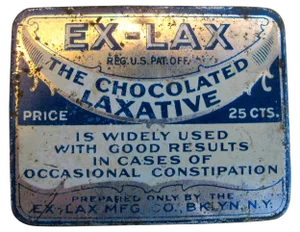 Vintage Silver Ex Lax Tin