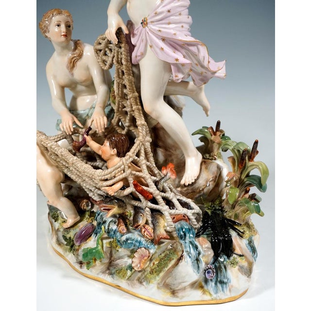 Blue Large The Catch of the Triton Mythological Group by J. J. Kändler for Meissen, 1860s For Sale - Image 8 of 11