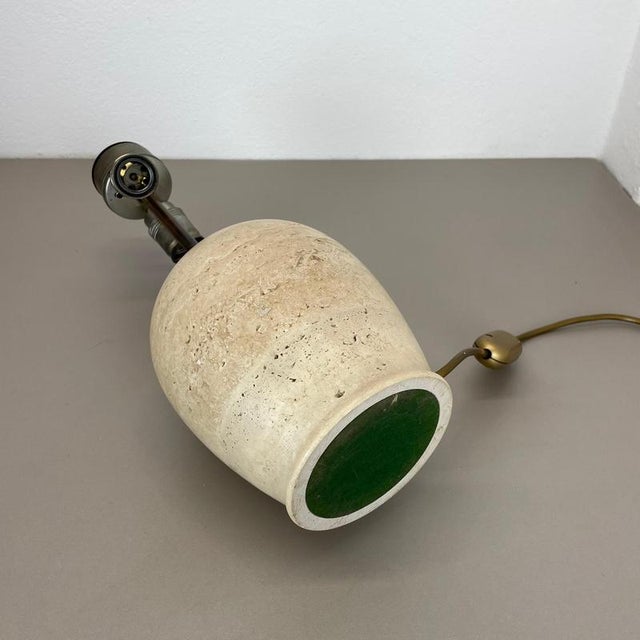 Large Travertine & Marble Table Light in the style of Fratelli Mannelli, Italy, 1970s For Sale - Image 18 of 18