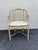 Mid 20th Century Pair of Mid 20th Century Baker Furniture Vintage Regency Style Tan Color Faux Bamboo Cane Seat Tub Chairs For Sale - Image 5 of 11