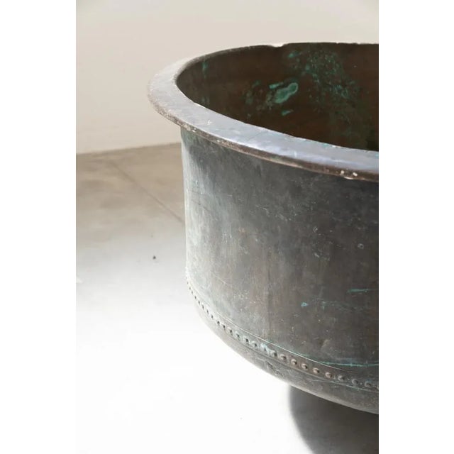Antique Copper Cauldron with Iron Base & Decorations, 1800s For Sale - Image 11 of 13