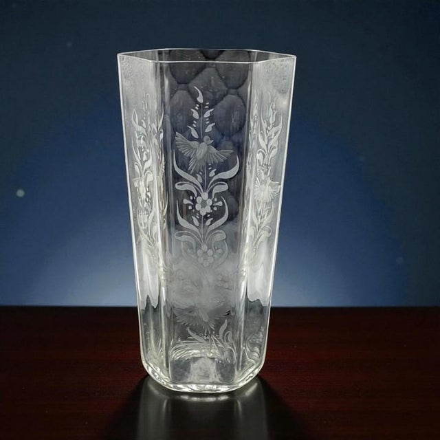 Murano Giovanni Cenedese Glass Vase "Doves of Spring" (Limited Edition, Signed) Venini Seguso Barovier For Sale - Image 18 of 18