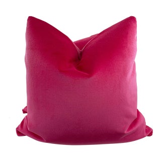 Designers Guild “Varese Velvet” in Magenta 22” Pillows-A Pair For Sale