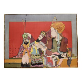 Marionettes, Silkscreen Print, 1970s, Framed For Sale