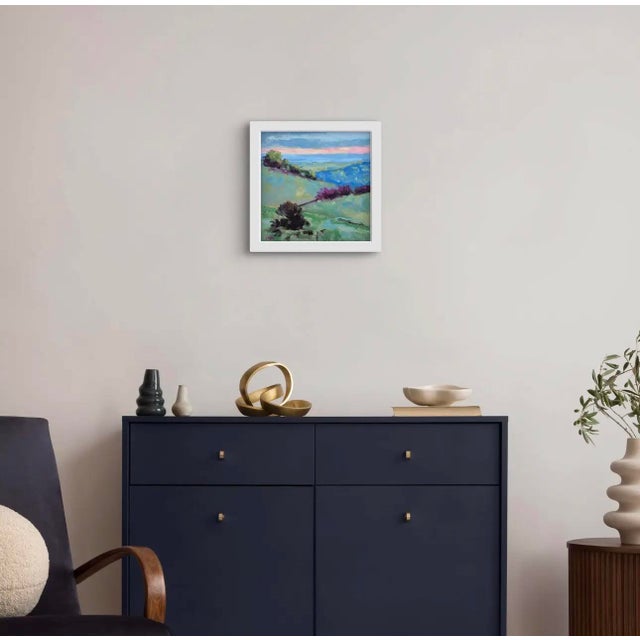 Contemporary Mt. Diablo Sunset Original Oil Painting on Canvas For Sale - Image 10 of 12