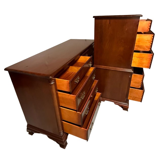 Brown Late 1950s Kling Mahogany Bedroom Suite – 4-Piece Set (Bed, Dresser, Chest & Nightstand) For Sale - Image 8 of 14