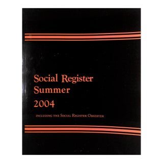 Social Register Summer 2004 - Including the Social Register Observer For Sale