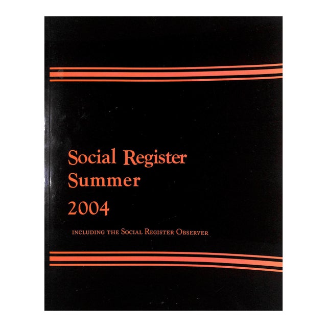 Social Register Summer 2004 - Including the Social Register Observer For Sale