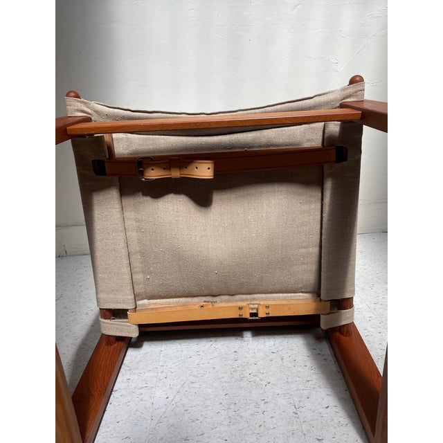 Pair of Vintage Borje Jensen Safari Chairs by Bernstorffsminde Møbelfabrik of Denmark For Sale - Image 10 of 11