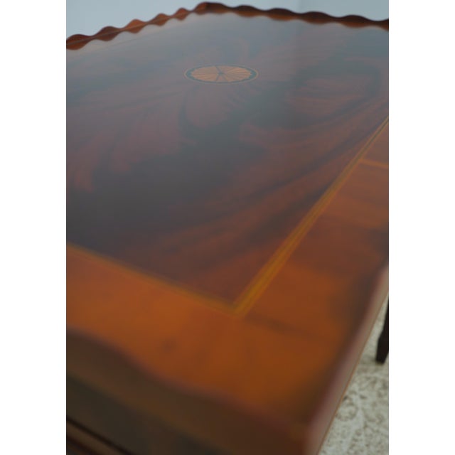 Hekman Flame Mahogany Occasional Tea Table For Sale - Image 9 of 17