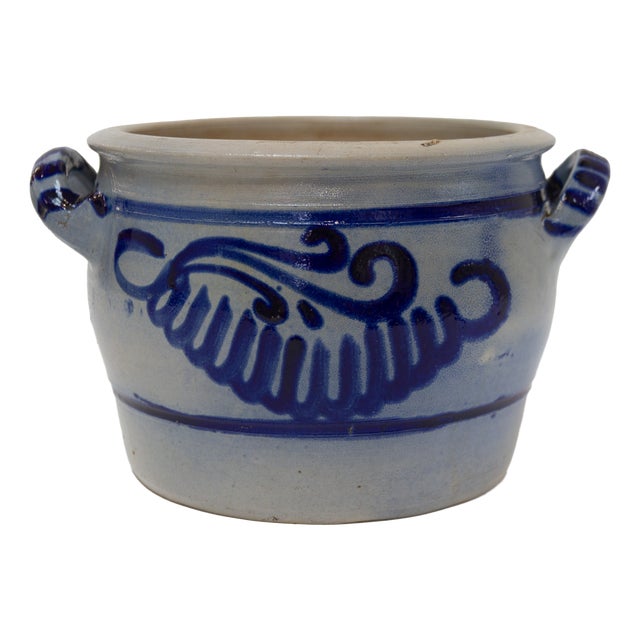 19th Century German Stoneware Five Liter Crock, 1890s For Sale