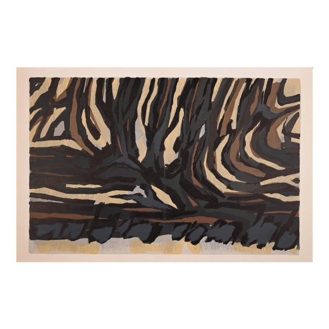Raoul Ubac - Striped Composition - Original Lithograph - 1964 For Sale