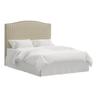 Stoffer Home x Cloth & Company Elsie Headboard in Botanical Stripe Dijon with Dijon Welt, King For Sale