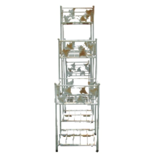Vintage Folding Metal Plant Stand For Sale - Image 4 of 5