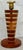 1970’s Vintage ‘Felice Antonio Botta Style’ Table Lamp Constructed of Alternating Wood and Lucite Stacked Circles, Art Deco, MCM Style For Sale - Image 11 of 12