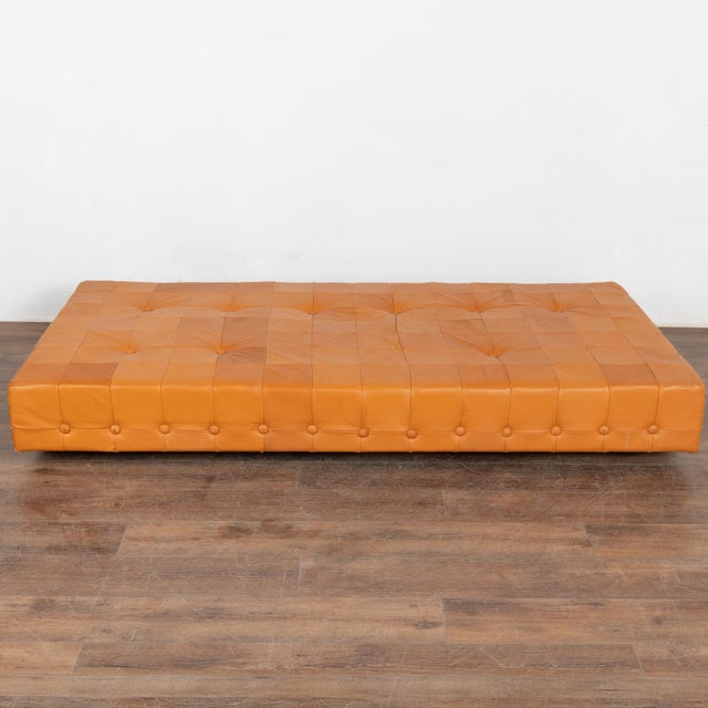 Mid-Century Modern Mid Century Leather Day Bed Large Ottoman, Denmark Circa 1980 For Sale - Image 3 of 10