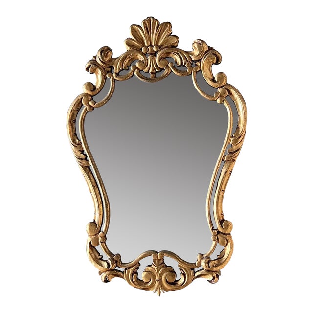 Early 20th French Empire Period Carved Gilt Wood Mirror For Sale