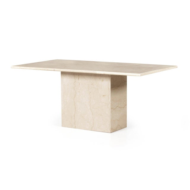 Four Hands Arum Dining Table - Cream Marble For Sale - Image 4 of 11